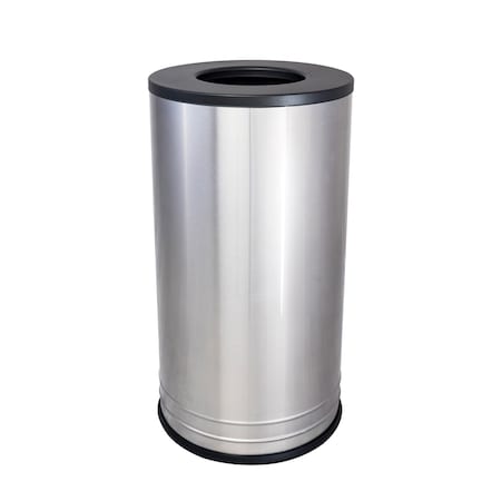 Ex-Cell Kaiser 18-Gal. Receptacle - Stainless Steel, Black Top INT1528 T-8 SS BLX